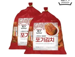 톱배우들도 쓴다는 종가 중부식 포기김치 11kg (5.5kg X 2 Best8추천